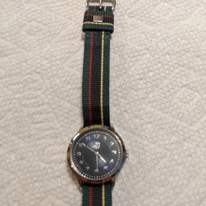 Brooks Brothers red green yellow watch